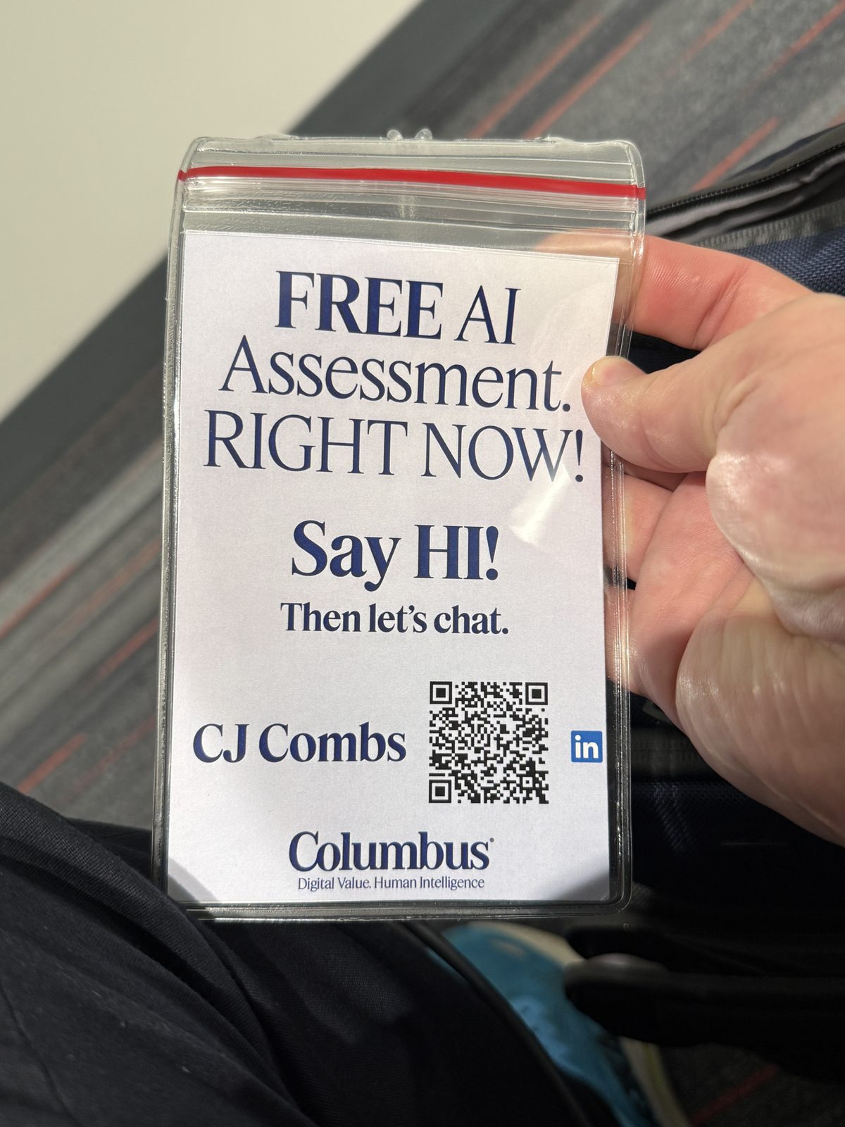 FREE AI Assessment Say HI badge